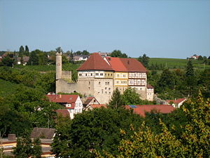 Obere Burg Talheim von Westen gesehen.