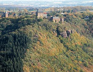 Burg Nideggen, von Westen aus gesehen