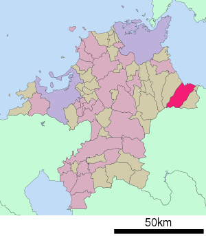 Lage Buzens in der Präfektur