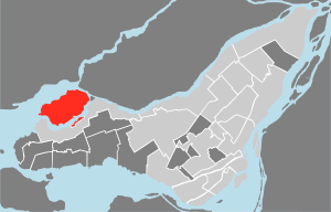 Lage von Pierrefonds-Roxboro in Montreal
