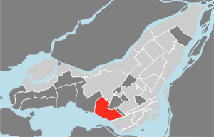 Lage von Lachine in Montreal