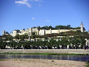 Die Burg Chinon und das linke Ufer der Vienne
