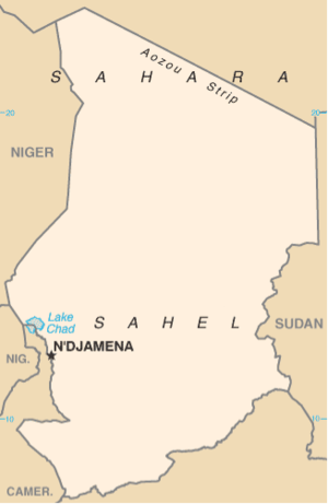 Position N’Djamena im Tschad