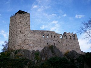 Oberburg der Burg Bernstein, Südwest-Ansicht