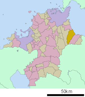 Lage Chikujōs in der Präfektur