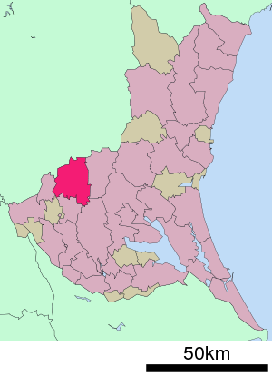 Lage Chikuseis in der Präfektur