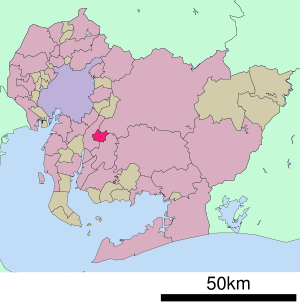 Lage Chiryūs in der Präfektur