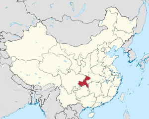 Lage von Chongqing in China