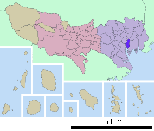 Lage Chūōs in der Präfektur
