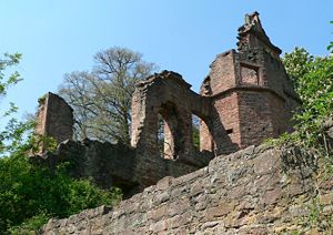 Ruine der Collenburg von Südosten (Mainseite)