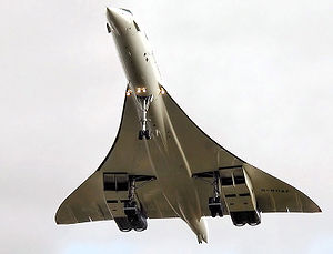 Concorde bei der Landung