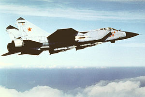 Eine MiG-31 „Foxhound“, aufgenommen 1989