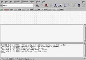 Bildschirmfoto vom Data Display Debugger
