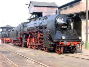Dampflokomotive 19 017 im Eisenbahnmuseum Chemnitz-Hilbersdorf 24. August 2002