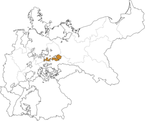 Lage des Herzogtums Anhalt im Deutschen Kaiserreich