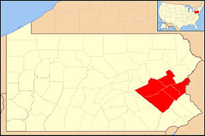 Karte Bistum Allentown
