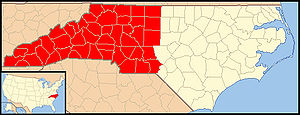 Karte Bistum Charlotte