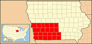 Karte Bistum Des Moines