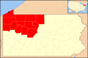 Karte Bistum Erie