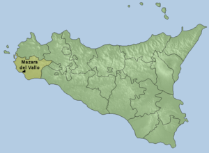 Karte Bistum Mazara del Vallo
