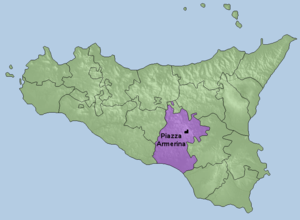 Karte Bistum Piazza Armerina