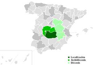 Karte der Kirchenprovinz {{{Kirchenprovinz}}}