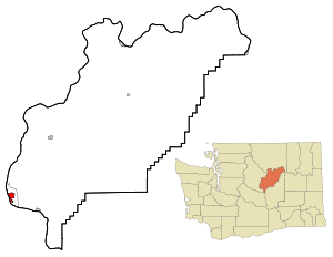 Douglas County Washington Incorporated and Unincorporated areas East Wenatchee Highlighted.svg