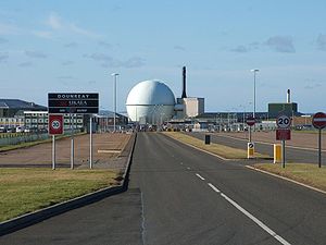 Das kugelförmige Reaktorgebäude des DFR