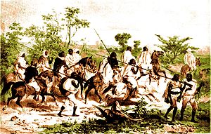 Äthiopische Krieger (circa 1845)