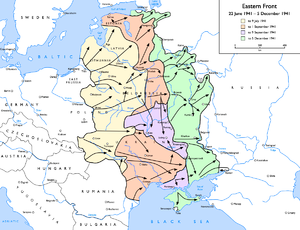 Die Ostfront zu Beginn der Belagerung von Leningrad