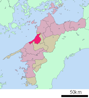 Lage Iyos in der Präfektur