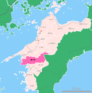 Lage Seiyos in der Präfektur
