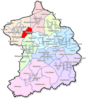 Lage von Bochold im Stadtbezirk IV Borbeck