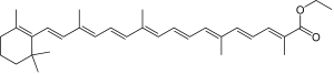 Struktur von β-Apo-8′-Carotinsäureethylester