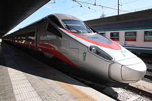 Triebkopf des ETR 600.105 im Bahnhof Venezia Santa Lucia