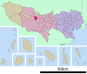 Lage Fussas in der Präfektur