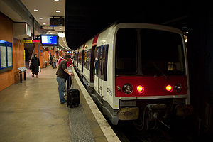 Ein Zug am Gare du Nord