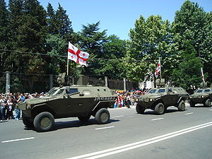 Mehrere Otokar Cobra der georgischen Armee