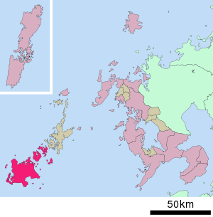 Lage Gotōs in der Präfektur