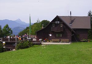 Die Hütte, Blick Richtung Westen
