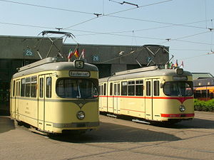 GT6 2501 und 2432 im Betriebshof Heerdt