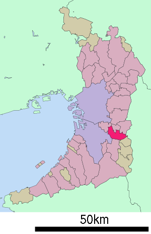 Lage Habikinos in der Präfektur