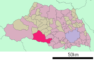 Lage Hannōs in der Präfektur