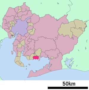 Lage Hazus in der Präfektur
