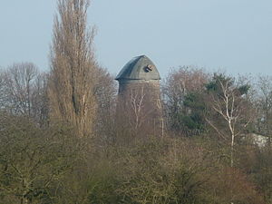 Die Mühle 2010, umgeben von Bäumen