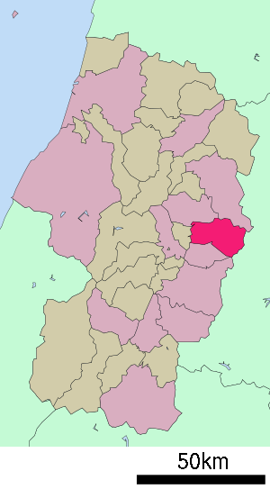 Lage Higashines in der Präfektur