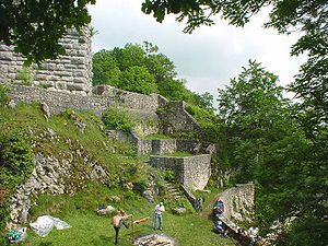 Burg Hohengundelfingen, Ruinen der Oberburg