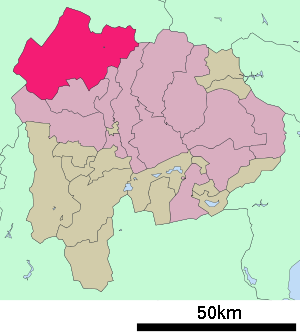 Lage Hokutos in der Präfektur