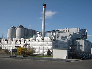 Das RWE-Holzheizkraftwerk in Berlin-Rudow