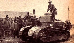 Japanischer Renault-Panzer in der Mandschurei nach dem Mukden-Zwischenfall